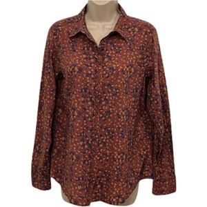 Vintage Y2K United Colors of Benetton Long Sleeve Floral Top. Size Medium